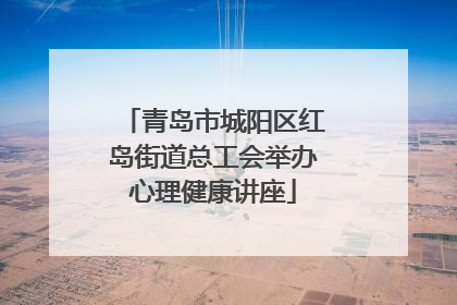 青岛市城阳区红岛街道总工会举办心理健康讲座